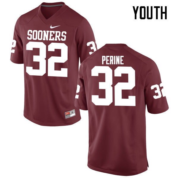 Youth Oklahoma Sooners #32 Samaje Perine College Football Jerseys Game-Crimson